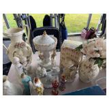 Musical figurines, vases, carousel, Precious Moments figure