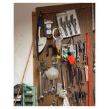 Wrench’s, brushes, Allen wrench’s, Coke bottles, multi drawer cabinet, strap wrench, misc