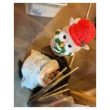 Light up 3 ft Christmas Owl, wicker snow man