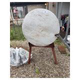 Fuel oil barrel on stand