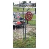 Double Shepard hook w/ w hummingbird feeder