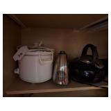 Small crock pot, tea kettle, hand mixer