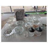 Lot of crystal and pressed glass