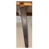 Antique Crosscut Saw , handle is in bag on side