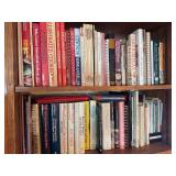 2 shelves of misc cookbooks