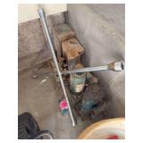 Jacks, 4 way wrench, sickle, mallet