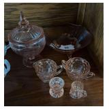 Pink depression glass