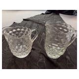 2 Fostoria pitchers 7” and 8.5”