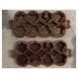 3 cast iron pans