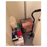 Cane, foot massager, medical supplies