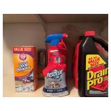 Cleaning supplies , all mostly full