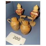 Vintage Salt and Pepper Shakers  4 pieces