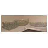 Fostoria style oval dish, bowls