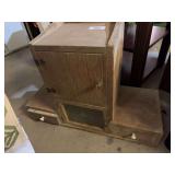 Antique wooden medicine cabinet