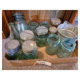 Vintage Ball Jars, Metal Pale