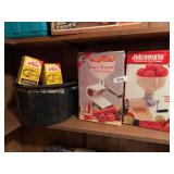 2 Norpro juice & vegetable strainer, cold packer, mason caps
