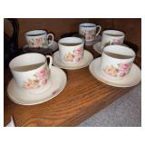 6 cups and saucers marked Germany, misc decorative plates