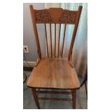 Vintage pressed back chair 17" w x 38" t