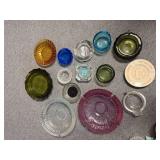 Large or of ashtrays some advertising