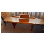 Antique bench style kraut cutter