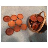 Apx 18 Cermer, Arbresa & misc glazed terra cotta ramekins/baking dishes 5" dia