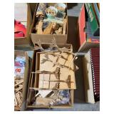 Lot of wooden craft projects