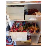 3 shelves ribbons & bowls