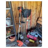 Echo blower & weedeater, craftsman electric weed trimmer( unknown condition)