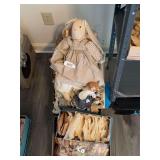 Raft dolls, geese, craft supplies
