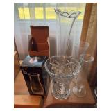 Clear glass vases