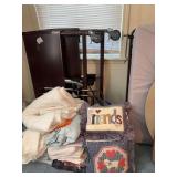 Hospital bed and bed linens and pillows