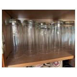 Large lot of tall glasses