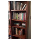 5 shelves of books