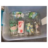 Misc advertising glasses including Walt Disney