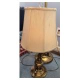 Brass floor lamp 56" and table lamp 25" t
