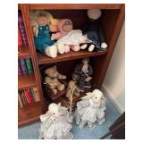 Rabbits , bears , handcrafted doll, 2cabbage patch dolls and Amish doll