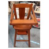 Oldwooden doll high chair