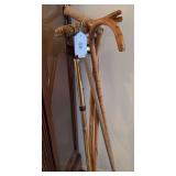 Fish cane, metal adjustable cane, wood canes