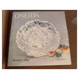 Oneida sandwich tray, Oneida oval tray, William Rogers silverplate tray, Mikasa glass tray