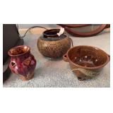 3 pottery pieces