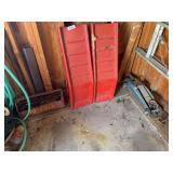 Car ramps, floor jack, chain
