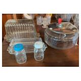 Vintage tip n whip mixer, butter dish’s, Ball salt/pepper