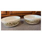 2 vintage Pyrex “Spring Blossom” bowls