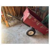 Tow behind lawn cart