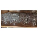 Large lot of clear glass tumblers
