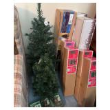 9 small Christmas trees and 3 boxes of lights ( 5 - 2’ trees , 4 - 3’ )