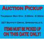 AUCTION ITEM PICK UP