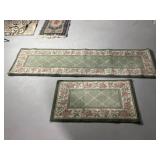 Laura Ashley Rose Pattern Doorway Rug and Hall Rug
