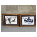 2 Children in the Snow Wall Art Prints