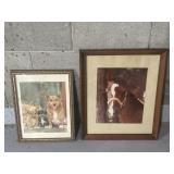 Dog and Horse Framed Photos